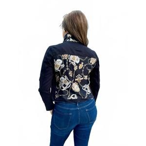 NEW STACY BRADLEY most comfortable denim jacket in black